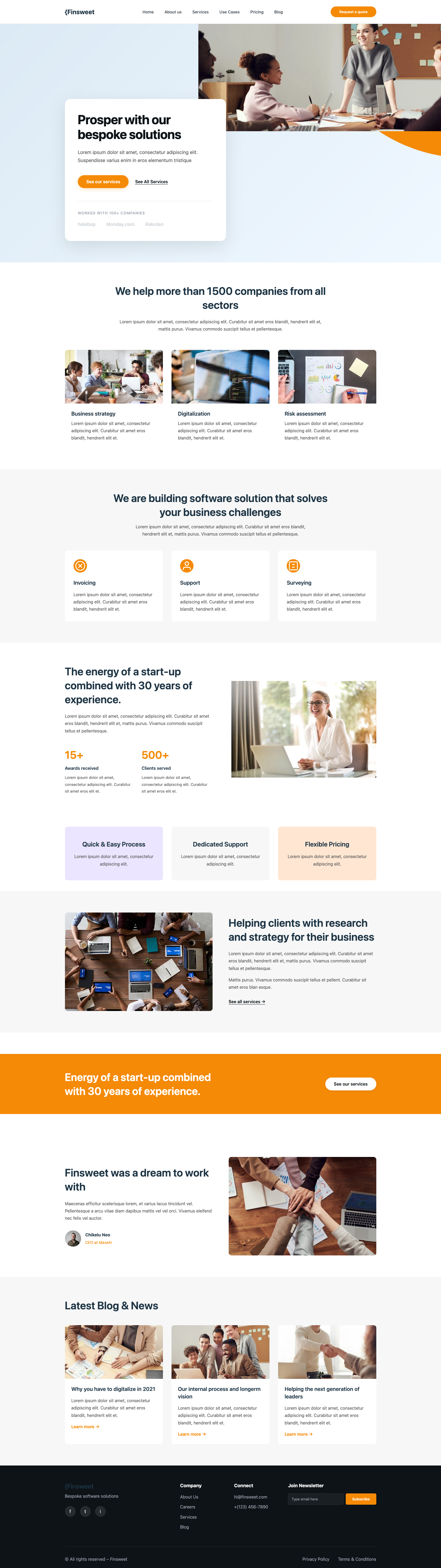 Finsweet Business Website